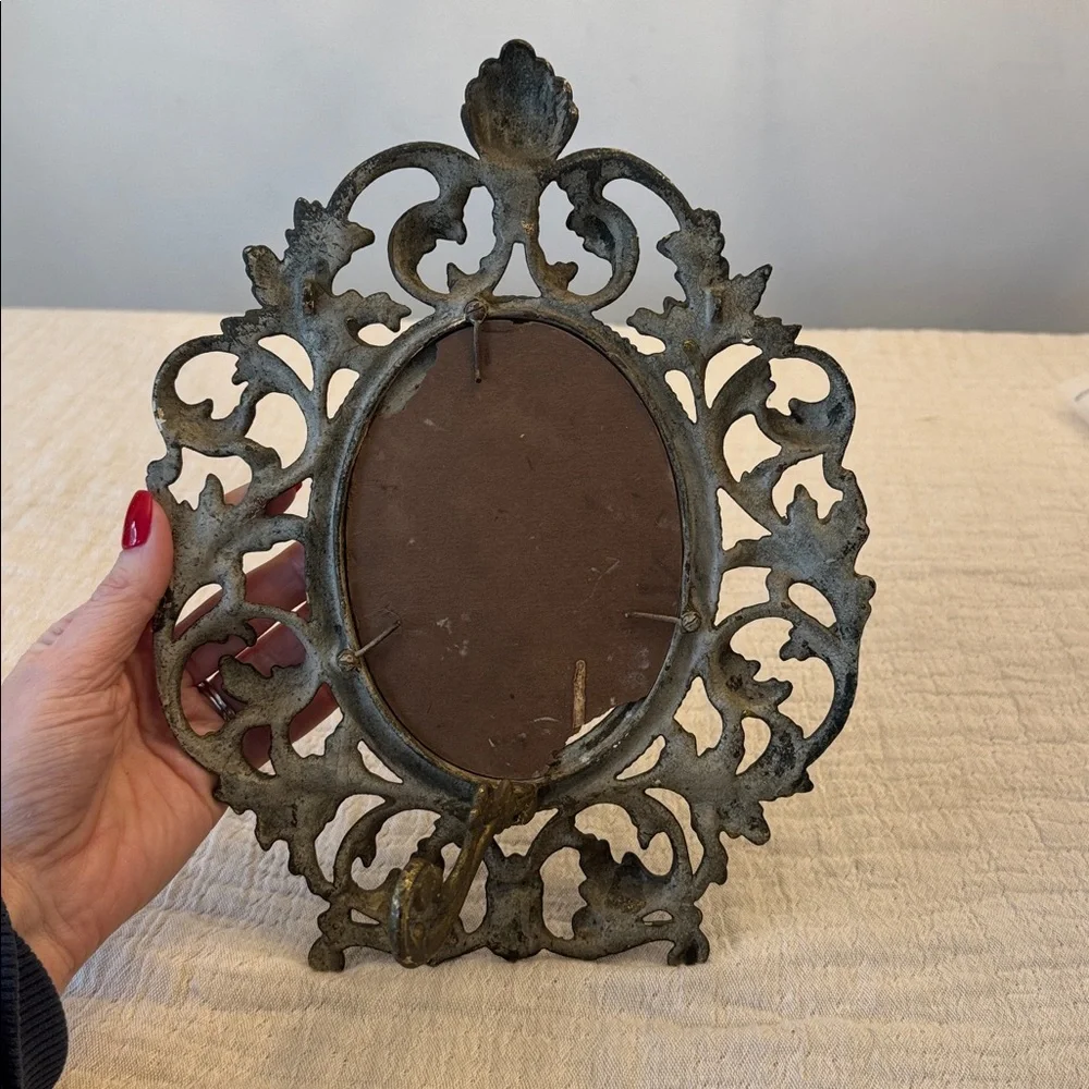 Ornate Antique Style Brass Picture Frame, no glass
